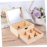 NOLITOY 1pc Box Unfinished Wooden Chest Unfinished Wood Treasure Chest Unfinished Wooden Jewelry Storage Unfinished Drawer Case Wood Crafts Wooden NOLITOY