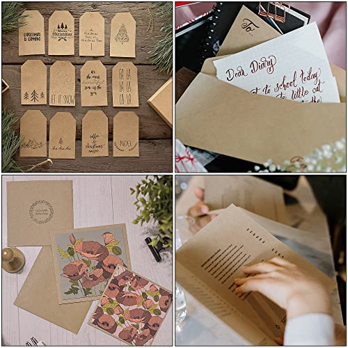 Brown Kraft Cardstock - 8.5'' x 11'' 92lb Cover Card Stock Heavyweight Paper Perfect for Scrapbooks, Art, Crafts, Business Cards 25 Sheets 250g Uncle Paul