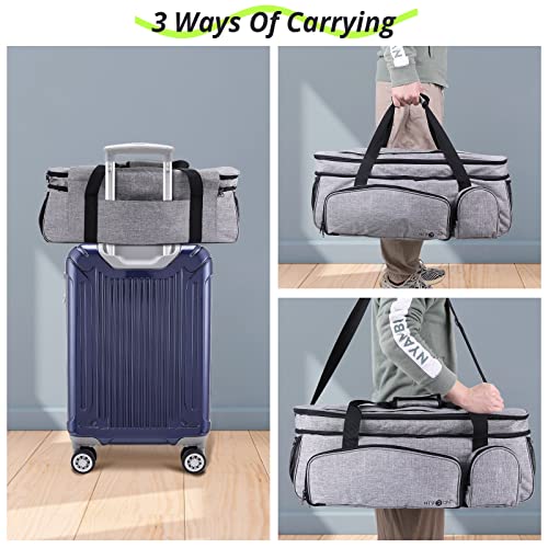 Double-Layer Carrying Case for Cricut Maker, Maker 3, Explore Air, Air 2,  Silhouette Cameo 4 and Accessories, Water-Resistant Tote Bag for Die Cut
