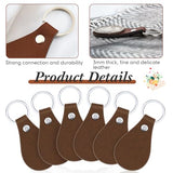 Taiyin 30 Pcs Leather Key Fob Kit for DIY Craft, PU Leather Key Fobs Blanks with Rivets and Key Rings for Laser Engraving Keychain Making Leather Taiyin