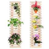 2 pk Natural Wooden Hanging Planter-Two Pack, Vertical Garden Indoor/Outdoor, Garden Décor, Greenery, Flower Rack, Rustic Shelf Outdoor Patio Flower WoodArtSupply
