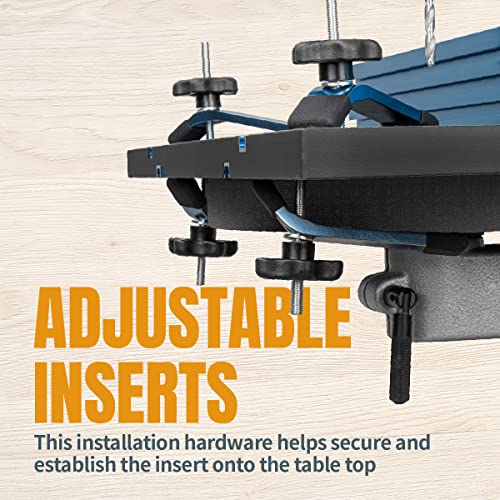 POWERTEC 71539 14"x24" Drill Press Table Set-Up Kit w/T Track Fence, Hold Down Clamps and Installation Hardware For 12” Drill Presses or Larger POWERTEC