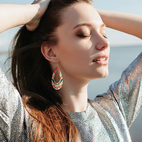 Hicarer 197 Pieces Wooden Dangle Earring Making Kit, Including 48 Pieces Wooden DIY Pendants 100 Pieces Jump Rings and 49 Pieces Earring Hooks for Hicarer