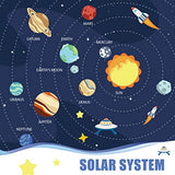 Pllieay 63PCS Solar System Foam Ball Kit Includes Color Pigments, Palette, Mixed Sized Polystyrene Spheres Balls, Toothpick Flag, Painting Brushes, Pllieay