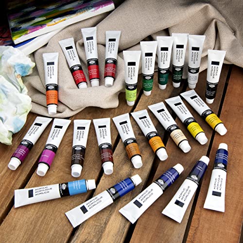 Royal & Langnickel Acrylic Color Artist Tube Paint, 21ml, 24-Pack - WoodArtSupply