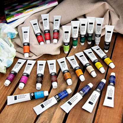 Royal & Langnickel Acrylic Color Artist Tube Paint, 21ml, 24-Pack - WoodArtSupply