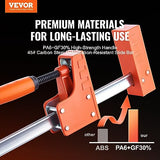 VEVOR Bar Clamps for Woodworking, 2-Pack 50" Parallel Clamp Set, F Clamp with 1100 lbs Load Limit, Even Pressure, High-strength Plastic and Carbon VEVOR