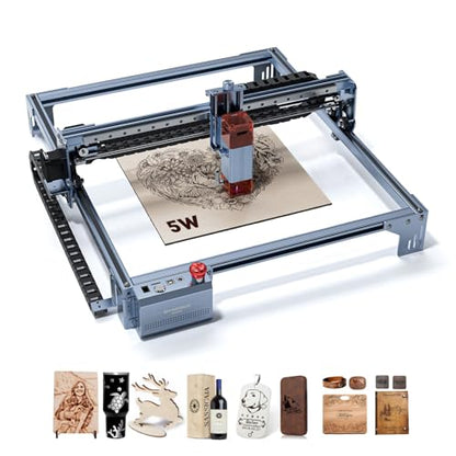 ATOMSTACK MAKER A5 V2 Laser Engraver, 5W Laser Engraving Machine, 400x400mm Engraving Area Laser Cutting & Engraving Machine, Laser Engraver Support - WoodArtSupply