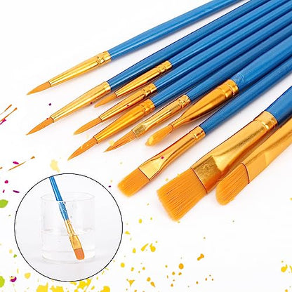 15pcs Paint Brushes For Oil Painting And Watercolor, Professional Artist  Painting Brush Set For Oil,Acrylic,Canvas, Gouache,Including Fine Detail  Pain