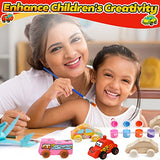 SHAPGEI 12 Pieces Wood DIY Car Toys Unfinished Wooden Cars Paintable Wood Car Blocks Crafts for Students Home Activities Easy Woodworking and Family SHAPGEI