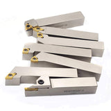 OSCARBIDE Nickel Plated Indexable Lathe Turning Tool Holder 3/4"Shank 7 Pieces/Set,CNC Heavy-Duty Metal Lathe Tools for Turning Grooving Threading OSCARBIDE