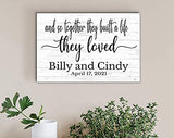 And So Together They Built a Life They Loved Sign Custom Wedding Gift - SOLID WOOD - Anniversary, Wedding, Couples Gift Idea 16in x 10.5in x .75in Broad Bay