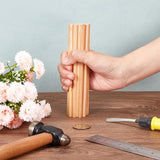 OLYCRAFT 30Pcs 5.9 Inch Wooden Dowel Rods 7x3.5mm Half Round Dowel Rods Unfinished Wood Craft Sticks Arch Wood Dowel Rods Half Round Craft Sticks for OLYCRAFT