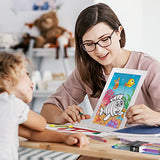 Arteza Kids Coloring Puzzle Kit, 5 Careers Jigsaw Puzzles, 16 Crayons, 6 Tubes of Glitter Glue, 5 Frames, DIY and Screen-Free Kids’ Activities, Craft Arteza Kids