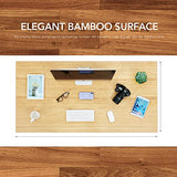 FLEXISPOT Pro Bamboo 3 Stages Dual Motor Electric Standing Desk 55x28 inch Whole-Piece Desk Board Height Adjustable Desk Electric Sit Stand Up Desk FLEXISPOT