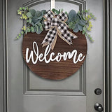 12 Pack 16 Inch Round Wood Circles for Crafts Unfinished Wood Circles Natural Round Wood Discs Blank Round Wood Signs Cutouts for Door Hangers, Door AWIZOM