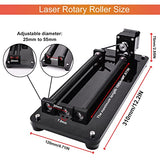 Laser Rotary Roller, Laser Engraver Y-axis Rotary Roller Engraving Module for Cylindrical Objects, Compatible with Most Kinds of CNC Laser Cutter and CAMXTOOL