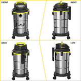 Stanley Wet/Dry Vacuum, 5 Gallon, 4 Horsepower, Stainless Steel Tank - Silver+yellow+black - SL18130 Stanley