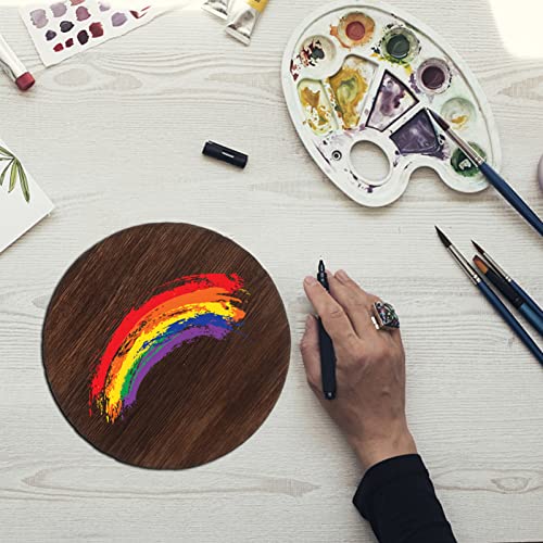 Zerodeko 5pcs Carbonized Round Wood Chips Unfinished Wood Shield Plaque DIY Wood Ornaments Wood Slices Centerpieces Blank Wood Slices Unfinished Zerodeko