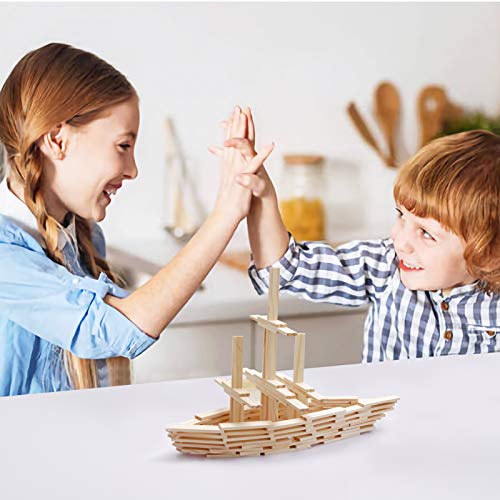 150 Pieces Natural Bamboo Sticks for Crafts- Extra Long 15.7 Inch Wooden Crafts Sticks Stakes for Crafting Arts Projects Aulock