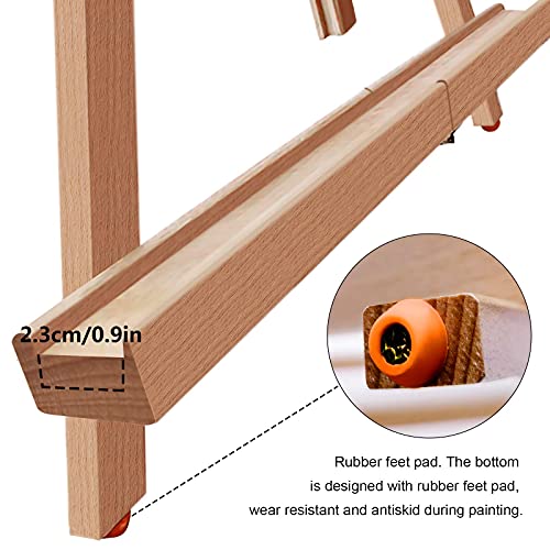 Miratuso Painting Easel, Folding Wooden Tabletop Easel Stand Holds Highest to 22" Canvas, Portable Desktop Easel Suitable for Artists, Beginners, Miratuso