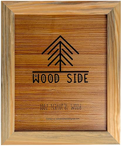 Rustic Wooden Picture Frame 8x10 - Unfinished Natural Barnwood Set of 2-100% Eco Solid Wood for Wall Mounting and Tabletop Photo Frames