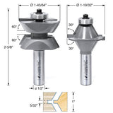 Amana Tool - 55468 2Piece Carbide Tipped Edge Banding 30 Deg x 1-19/32 Dia x 1" 2 Amana Tool