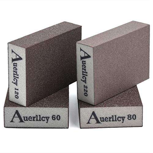 Sanding Sponge, Auerllcy Coarse/Medium/Fine/Superfine 4 Different Specifications Sanding Blocks Assortment,Washable and Reusable. Auerllcy