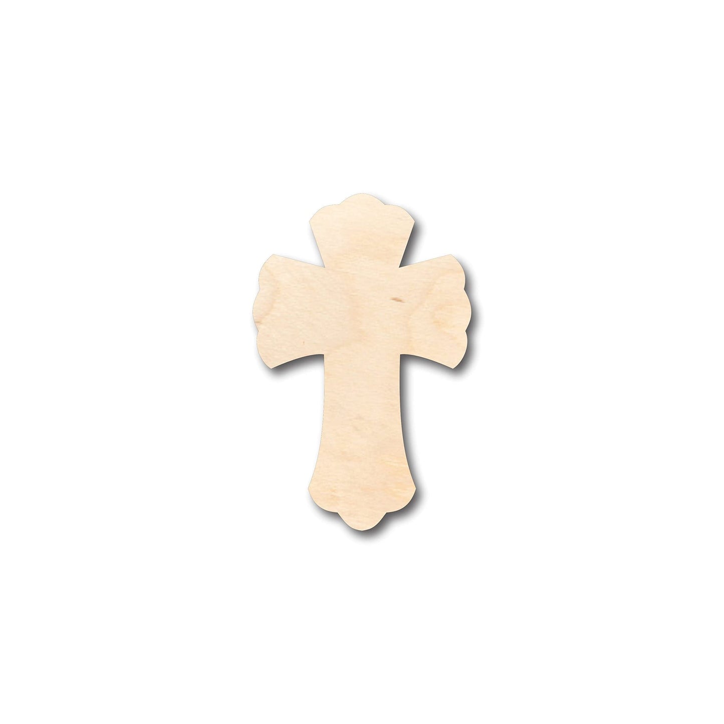 Unfinished Wood Cross Shape - Craft - up to 36" DIY 6" / 1/2" - WoodArtSupply