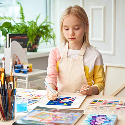 Arteza Kids Watercolor Painting Art Set, Watercolor Paint 36 and Foldable Canvas Paper Bundle, DIY Painting Kit, Art Supplies for Kids and Adults - WoodArtSupply