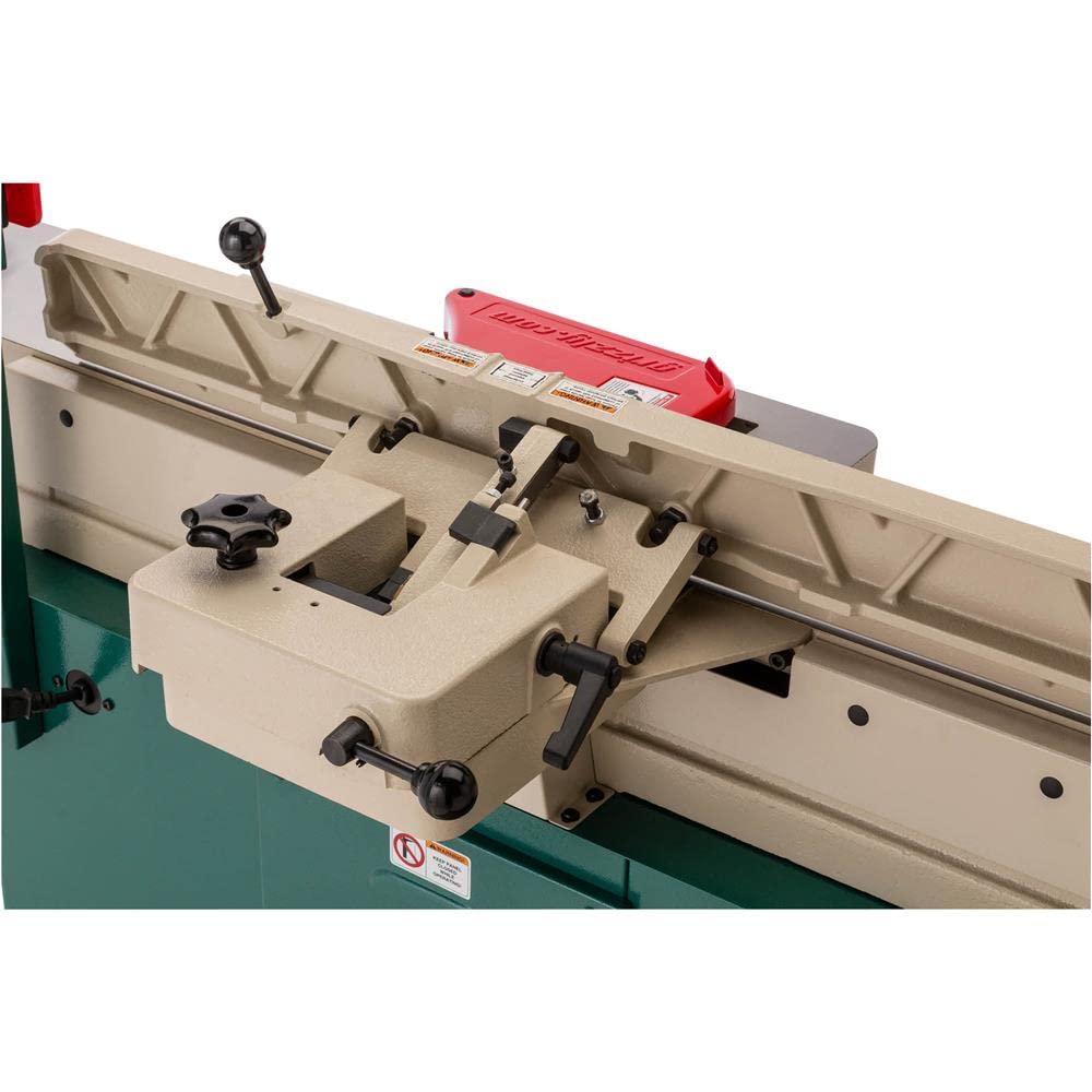 Grizzly Industrial G0858-8" x 76" Parallelogram Jointer with Helical Cutterhead & Mobile Base - WoodArtSupply