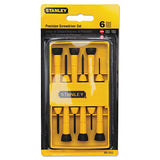 STANLEY Screwdriver Set, Precision, 6-Piece (66-052) , Yellow Stanley