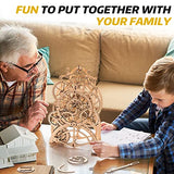 ROKR 3D Wooden Puzzles DIY Clock Kits for Adults to Build Wood Model Building Kit Unique Birthday Gift Pendulum Clock ROKR