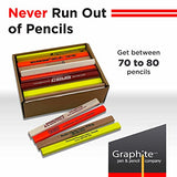 GRAPHITE Pen & Pencil Company Misprint Carpenter Pencils | Distressed Bulk Pencils | Construction Pencils | (72) Pieces GRAPHITE