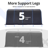 KING BIRD 10' x 20' Round Style Garage Shelter Anti-Snow Heavy Duty Storage Shelter Carport Portable Canopy Storage Shelter Shed for Boat, Patio KING BIRD