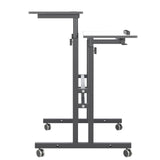 sogesfurniture Height Adjustable Sit Stand Workstation Mobile Standing Desk Home Office Desk with Standing and Seating,Black BHUS-101-2BK sogesfurniture