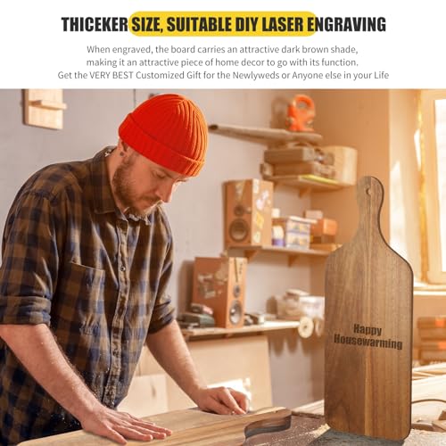 12 Pcs Bulk Cutting Board Wood Chopping Board Laser Engraving Serving Board Charcuterie Boards for Customized Mother's Day Wedding Housewarming Gift Zubebe