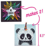 Craft-tastic – String Art – Craft Kit Makes 2 Large String Art Canvases – Pandacorn Edition Craft-tastic