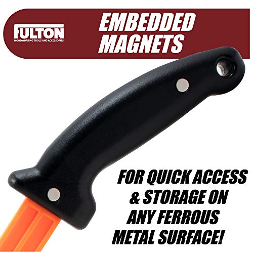 Safety Woodworking Push Stick 2 Pack, Each Has a Contoured Handle Embedded with Two Rare Earth Magnets, Ideal for Pushing Stock Through on Table Fulton