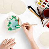 5Pcs 14 Inch Wood Circles for Crafts, Unfinished Blank Wooden Rounds Slice Wooden Cutouts for DIY Crafts, Door Hanger,Wood Buring, Painting KOOCHOICE