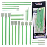 U.S. Art Supply 30 Alcohol Ink Blending Swabs - Foam Tip Brushes, Assorted Shapes and Sizes - Mixing, Blending, Re-Wet, Lift Ink, Dye, Paint, Drawing U.S. Art Supply