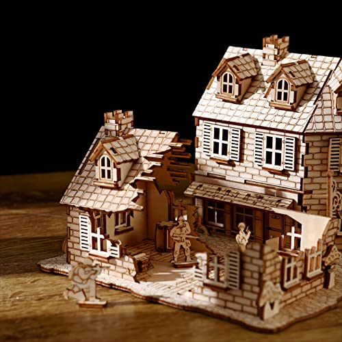 bennama 3D Wooden Puzzles War Zone 1942: Lane Warfare Model Kits, Brainteaser and Puzzle for Christmas/Birthday,Gifts for Adults and Teens to Build bennama