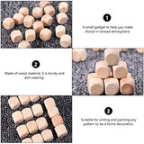 Wooden Dice 100pcs Wooden Cubes Unfinished Wooden Dice Wooden Six- sided Blank Dices Six Sides Blank Square Blocks Small Wooden Blocks DIY Craft Milisten