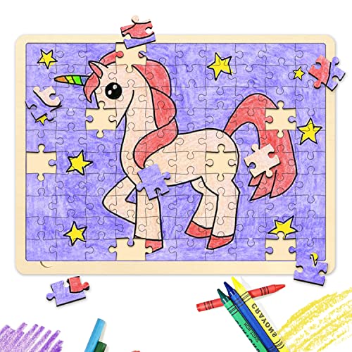 Blank Puzzle with 24 Pieces, Each Piece is Unique, Blank Wooden Jigsaw  Puzzles with Puzzle Tray for Crafts & DIY, Make Your Own Puzzle 11.7x8.8  Inches 1 Pack - Yahoo Shopping