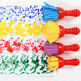 READY 2 LEARN Textured Art Tools - Set of 4 - Jumbo Paint Brushes for Toddlers and Kids - Set 2 - DIY Patterns and Effects, Plastic, Multicolor READY 2 LEARN