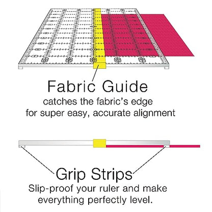 Guidelines4quilting - Quilt Ruler Upgrade Kit - Mistake Proof & Slip Proof Your 12" & 24” Quilt Rulers (or 12½" & 24½") - Cut Faster and More - WoodArtSupply