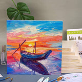 ADXCO 8 Pack Wood Panels 12 x 12 Inch Unfinished Wood Canvas Wooden Panel Boards for Painting, Pouring, Arts Use with Oils, Acrylics ADXCO