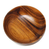 WRIGHTMART Wood Bowl, Set of 4 Bowls for Food, Salads, Pasta, Cereals, Nachos, Chips, Trail and Nut Mixes, Rustic Durable Hand Crafted Acacia Dining WRIGHTMART