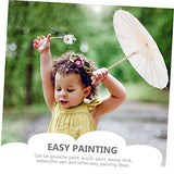 ABOOFAN 4 pcs chinese dance umbrella Unfinished Umbrella white paper umbrellas white parasol bulk paper towels by the case Hand Painting Umbrella ABOOFAN