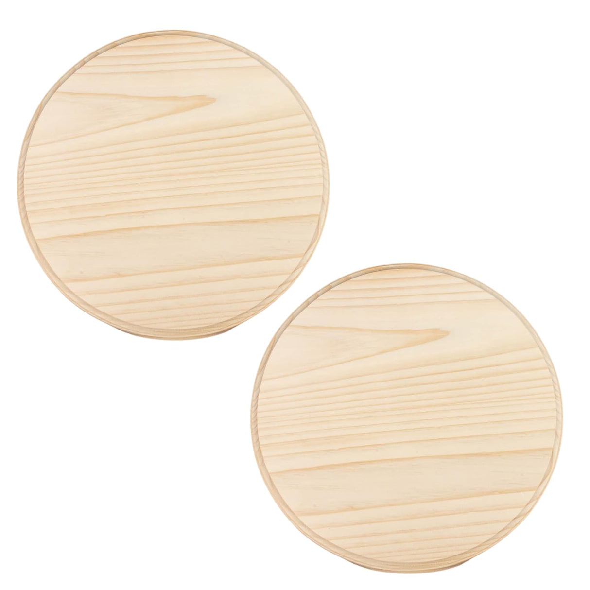 Factory Direct Craft Unfinished Wood Beveled Edge Circle Plaques Set of 2 - Blank Wooden Circle Signs for DIY Crafts and Projects (15 Inches Factory Direct Craft